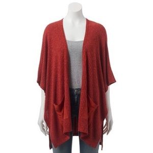 NWT Candie’s Ribbed Duster Open Cardigan Large Oversized